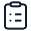 Clipboardlist icon with stroke standard style