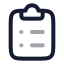 Clipboardlist icon with twotone rounded style