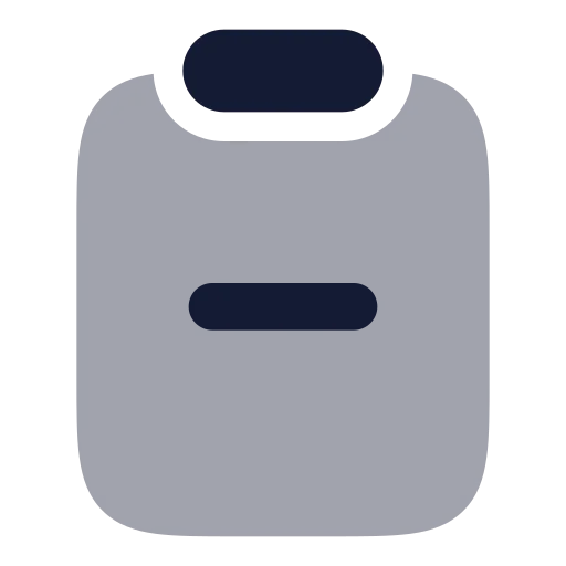 Clipboard Minus Icon in Bulk Rounded style