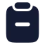Clipboardminus icon with solid rounded style