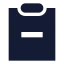 Clipboardminus icon with solid sharp style