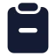 Clipboardminus icon with solid standard style
