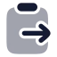 Clipboardpaste icon with bulk rounded style