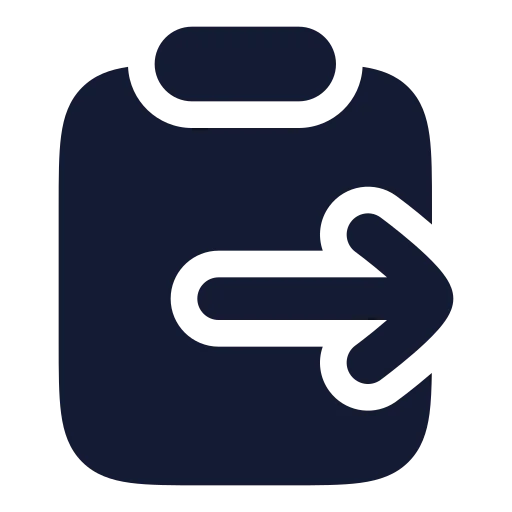 Clipboard Paste Icon in Solid Rounded style