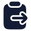 Clipboardpaste icon with solid rounded style