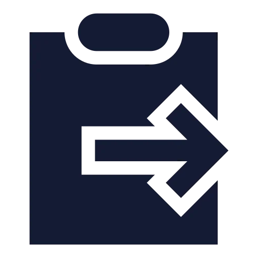 Clipboard Paste Icon in Solid Sharp style