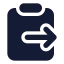 Clipboardpaste icon with solid standard style