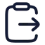Clipboardpaste icon with stroke rounded style