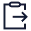 Clipboardpaste icon with stroke sharp style