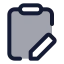 Clipboardpen icon with duotone standard style