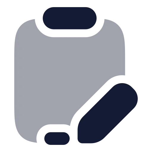 Clipboard Pen Line Icon in Bulk Rounded style