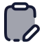 Clipboardpenline icon with duotone rounded style