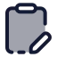 Clipboardpenline icon with duotone standard style