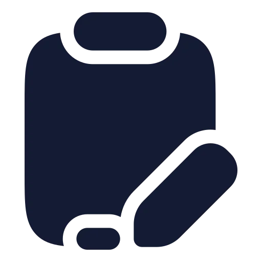 Clipboard Pen Line Icon in Solid Rounded style