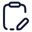 Clipboardpenline icon with stroke rounded style