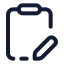 Clipboardpenline icon with stroke standard style