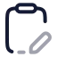 Clipboardpenline icon with twotone rounded style