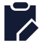 Clipboardpen icon with solid sharp style