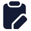 Clipboardpen icon with solid standard style