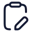 Clipboardpen icon with stroke rounded style