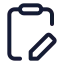 Clipboardpen icon with stroke standard style