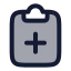Clipboardplus icon with duotone rounded style