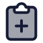Clipboardplus icon with duotone standard style