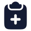 Clipboardplus icon with solid rounded style