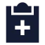Clipboardplus icon with solid sharp style