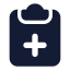Clipboardplus icon with solid standard style