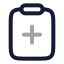 Clipboardplus icon with twotone rounded style