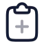 Clipboardplus icon with twotone rounded style