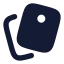 Clipboard icon with solid rounded style