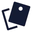 Clipboard icon with solid sharp style