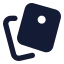 Clipboard icon with solid standard style