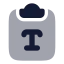 Clipboardtype icon with bulk rounded style