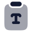 Clipboardtype icon with bulk rounded style