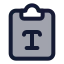 Clipboardtype icon with duotone standard style