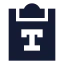 Clipboardtype icon with solid sharp style