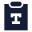 Clipboardtype icon with solid sharp style