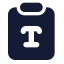 Clipboardtype icon with solid standard style