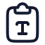 Clipboardtype icon with stroke rounded style
