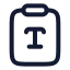 Clipboardtype icon with stroke rounded style