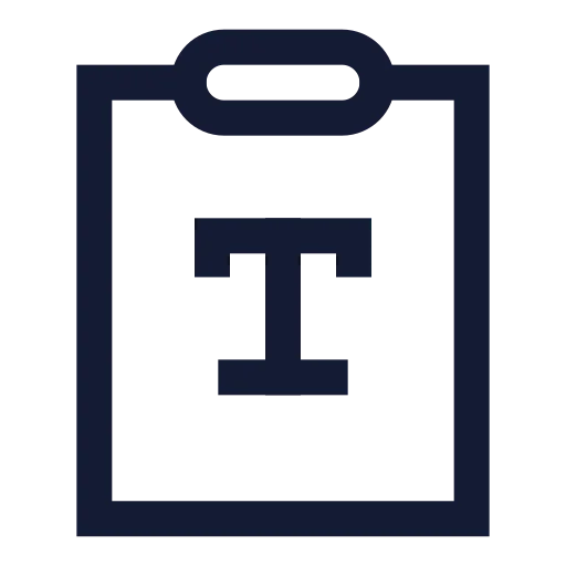 Clipboard Type Icon in Stroke Sharp style
