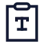 Clipboardtype icon with stroke sharp style