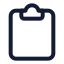 Clipboardtype icon with stroke standard style