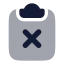 Clipboardx icon with bulk rounded style