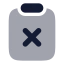 Clipboardx icon with bulk rounded style