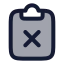 Clipboardx icon with duotone rounded style