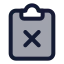 Clipboardx icon with duotone standard style